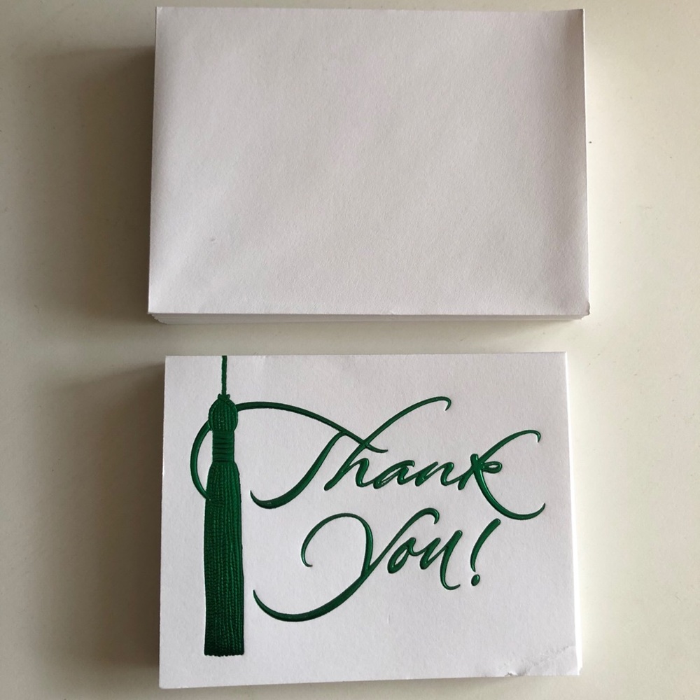25 Graduation Thank You Cards With Envelopes